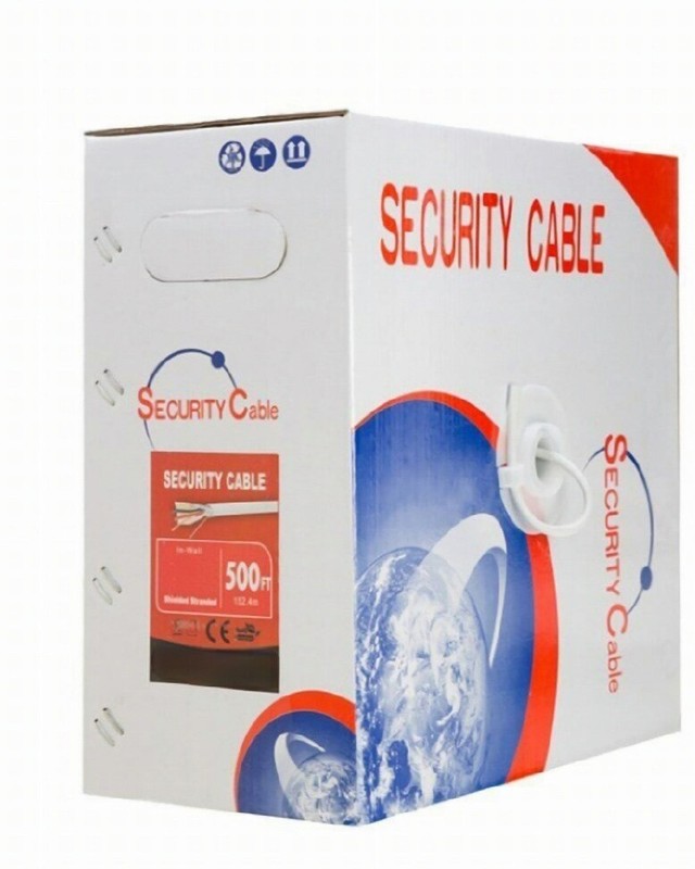 500FT Security Cable Stranded Shielded CCA 22/4AWG Fire Burglar Alarm CCTV Wire gallery