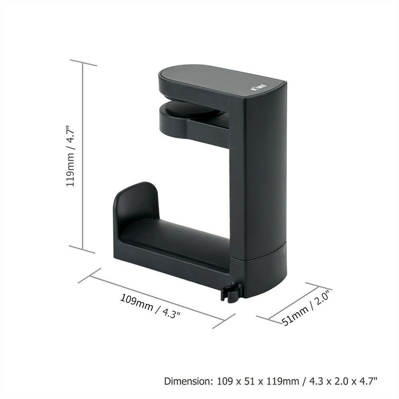 360° Rotating Anti-Slip 4 Extra USB 2.0 3.0 Port Headphone Stand Holder Hook
