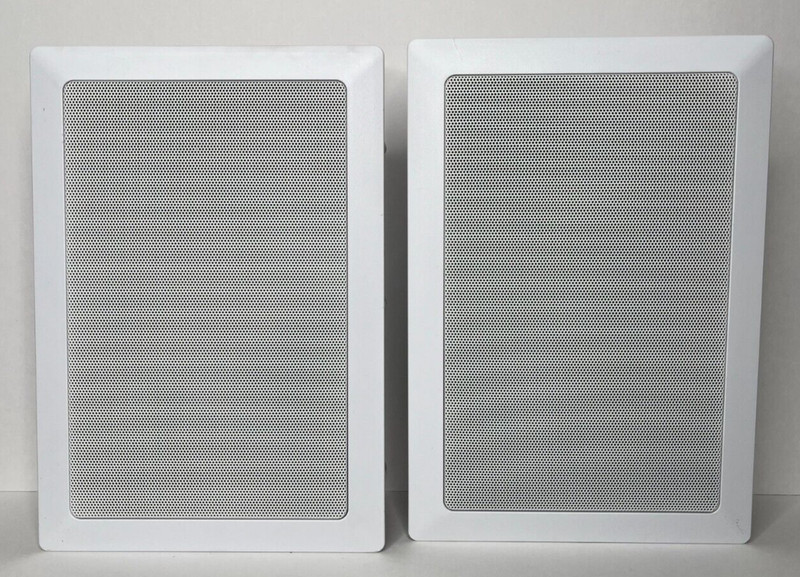 Herdio Pair White 5.25″ in Wall / Celing Speakers, 2-Way 100 Watt each