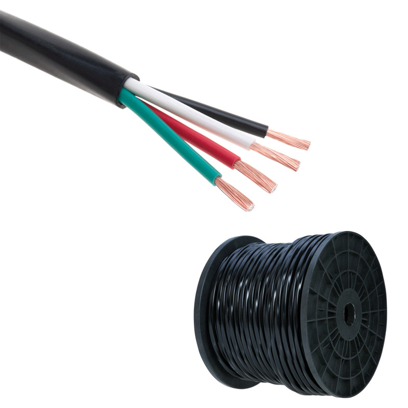 14/4-16/4 Speaker Cable Outdoor Burial UV CL2 14 16 Gauge Black 250ft 500ft lot