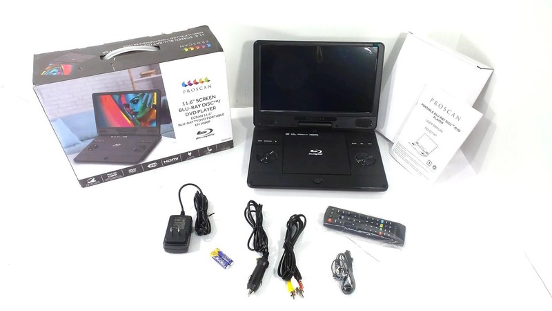 PROSCAN PDVD1187 Full HD 11.6'' Screen Blu-ray / DVD Player Open Box Complete