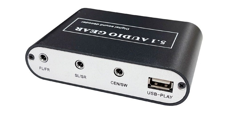 Premium 5.1 Digital Optical To 6 Channel Analog Surround Sound Audio Decoder