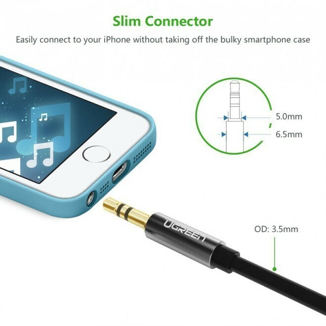 3.5mm Male to Male 5M AUX Audio Cable Speaker Auxiliary Cord GOLD PLATED gallery