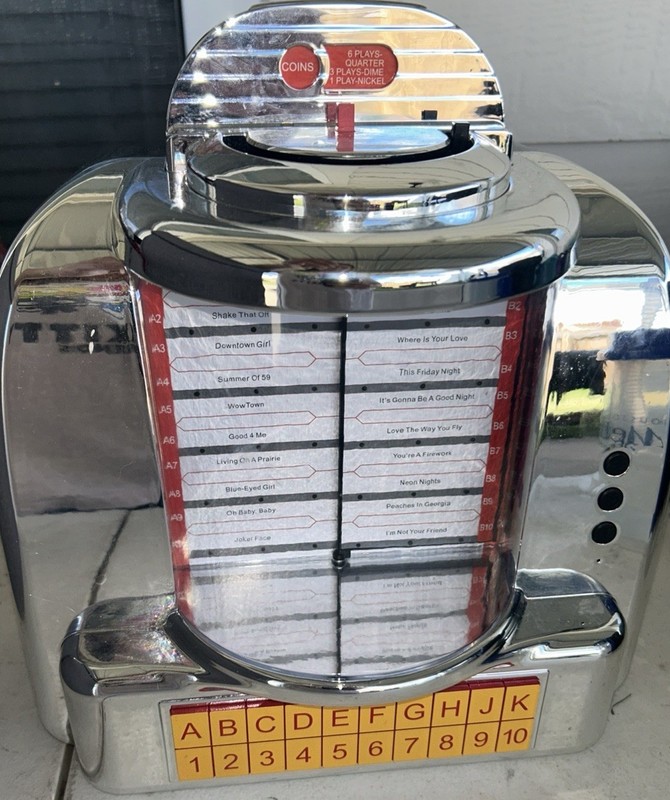 Diner Chrome Jukebox Bluetooth Speaker Silver