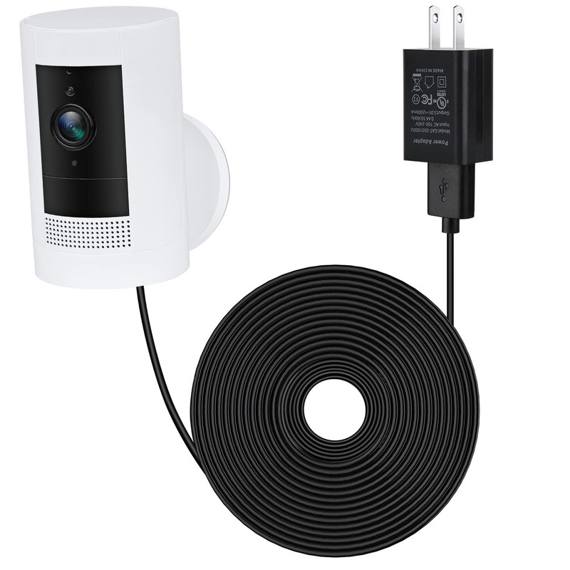 ALERTCAM Power Adapter for Stick Up Cam Battery(3rd Gen), with 30ft/9m Black