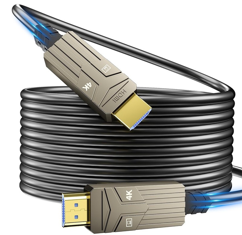 100ft Fiber Optic HDMI Cable 18Gbps 4K@60Hz (4:4:4) Unidirectional Active HDMI 2