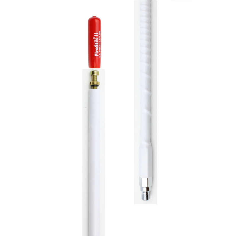 5′ CB White Fiberglass Antenna For Base Mobile Truck Radio Tunable Firestik FS5W