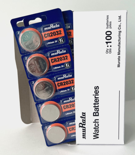 100 Murata / Sony Genuine Fresh Date CR2032 2032 Lithium 3V Batteries Exp 2032