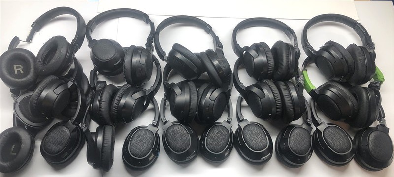 Lot of 15 MEE audio Connect T1CMA Wireless Audio Bluetooth Headphones BROKEN
