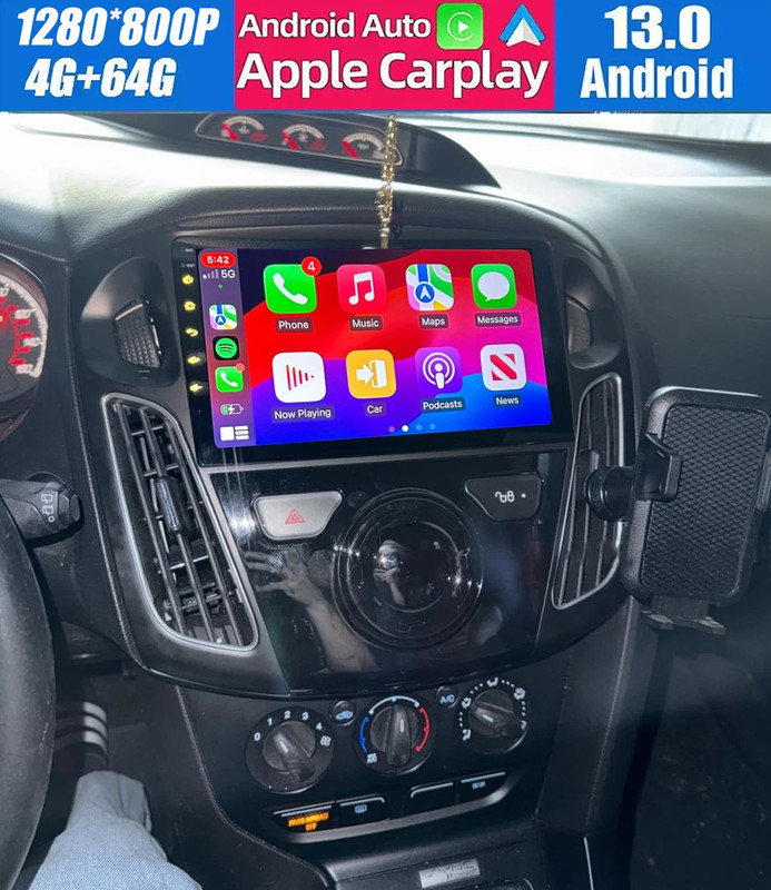 Android13 64G For Ford Focus 2012-2018 Apple Carplay Car Stereo Radio GPS Navi