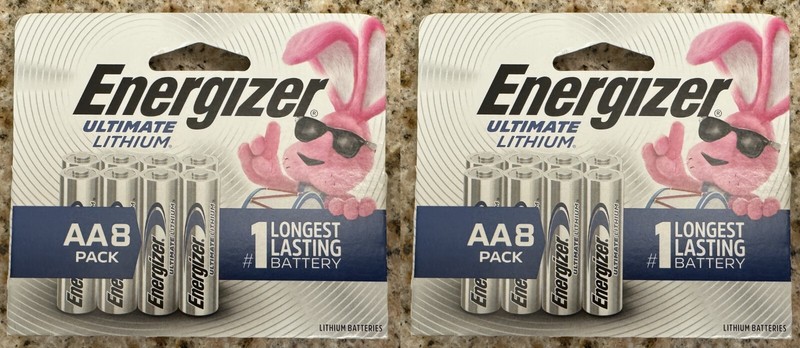 Energizer Ultimate Lithium AA Batteries (two 8-packs) [Part # L91SBP-8]