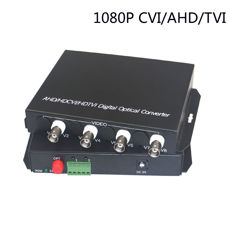 1080P HD 4 Video Fiber Optical Media Converter up 20Km for HD 2 Millions Cameras