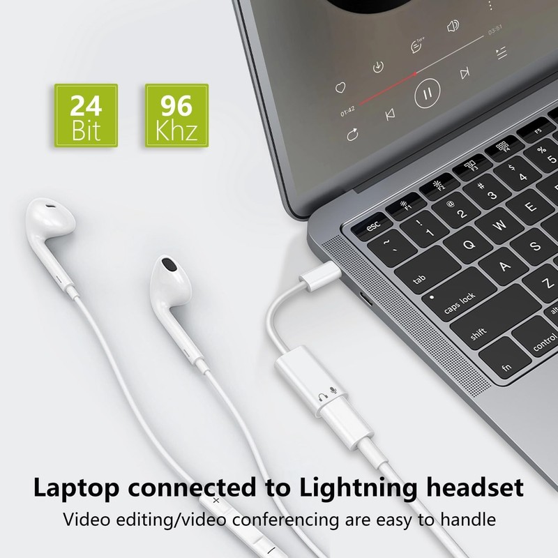 USB C to Lightning Audio Adapter, USB Type C Male to Lightning Female Earphone C gallery
