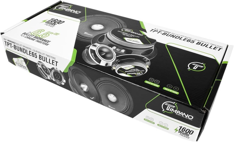 1600 Watts Bundle 2X 6.5 Midrange Speakers TPT-MR6-4 Bullet 500 Watts, 4 Ohm + 2 gallery