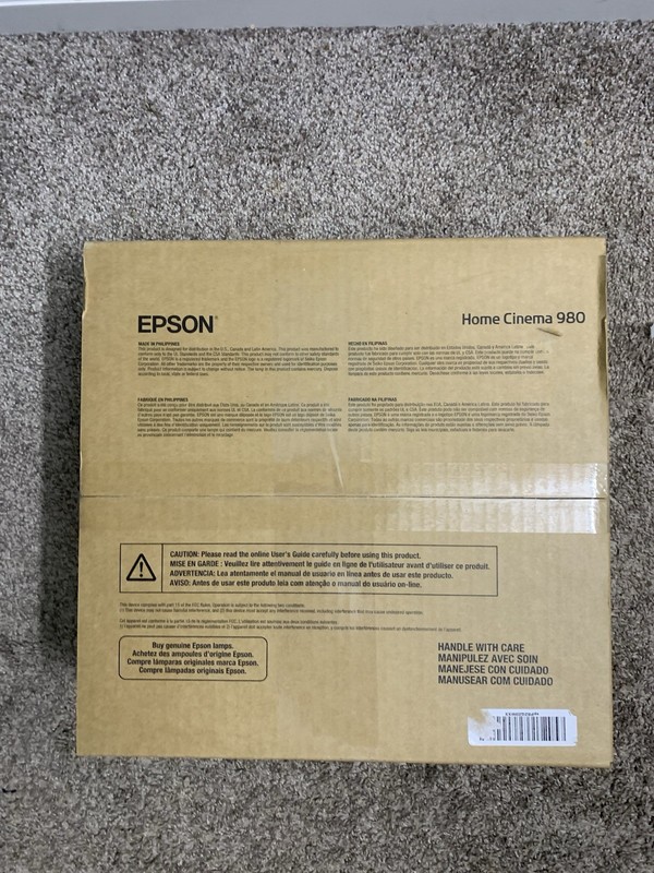 Epson Home Cinema 980 LCD Projector Native Resolution 1920 x 1080 1080p HDMI
