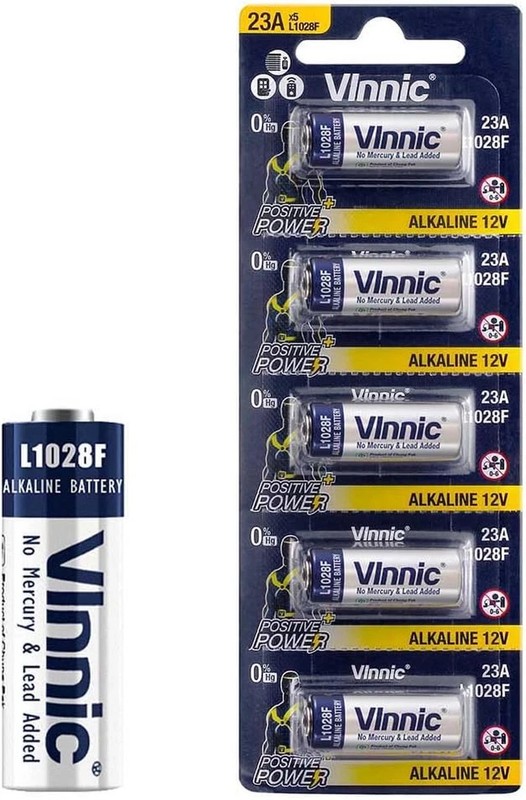 5 pack VINNIC 23A A23 12v Alkaline Battery MN21 MN23 23AE GP23 23A L1O28F
