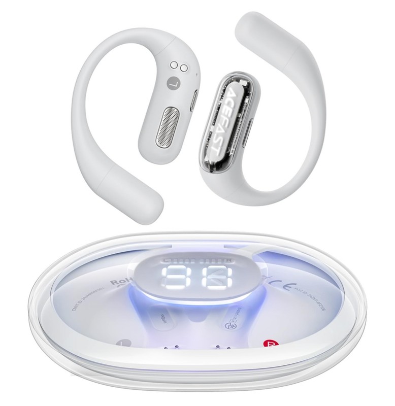 AceFit Pro Open-Ear Headphones, Night Safety Mode for Normal, Grey