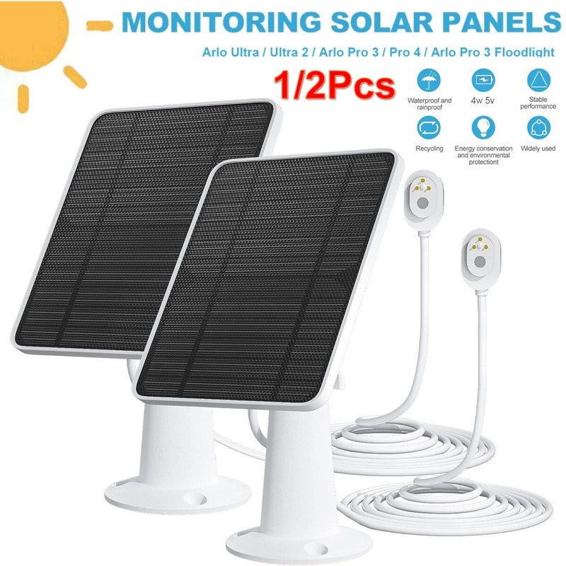 Solar Panel Charger For Arlo Ultra/Ultra 2/Pro 3/Pro 4/Pro 3 Floodlight Camera