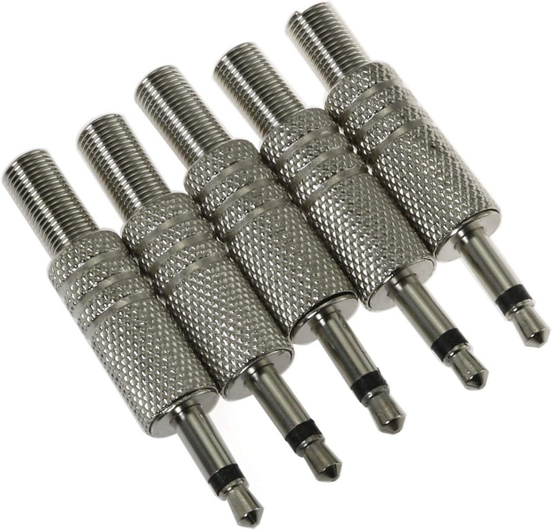 3.5Mm Mono Plug 5PCS 1/8 Inch TS Mono Mini Stereo Metal Male Jack Adaptor Connec gallery