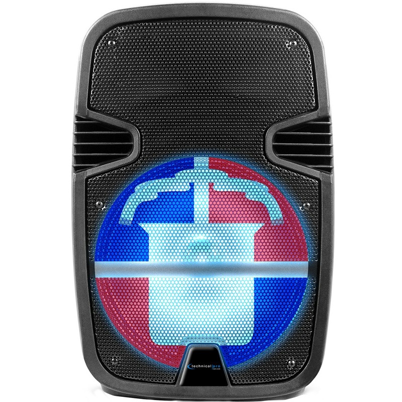 Technical Pro Rechargeable 12 Inch Dominican Republic Bluetooth LED Speaker