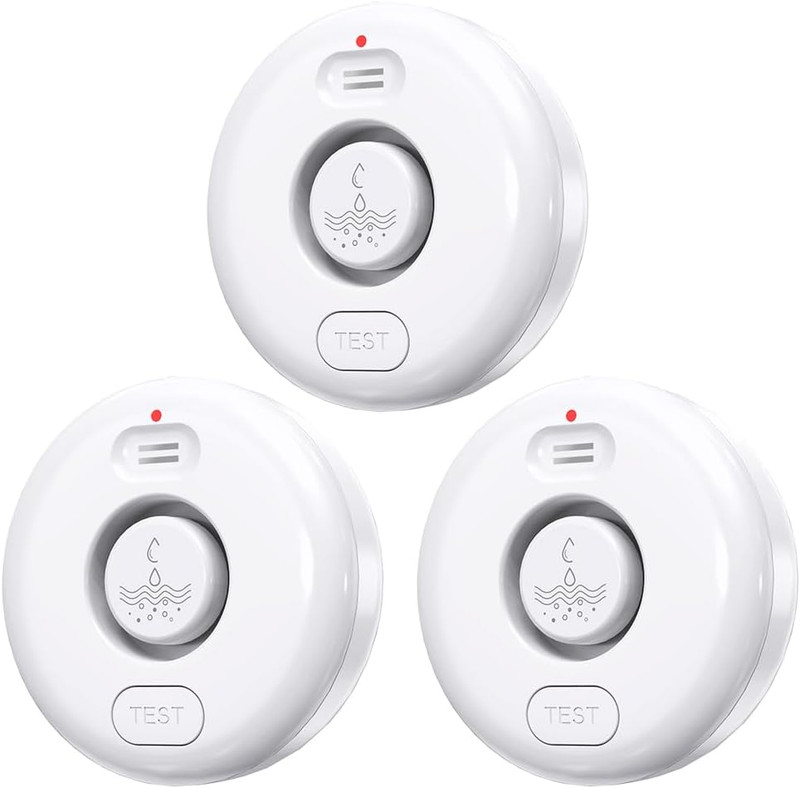 3 Pcs WD71 Water Leak Alarm Detector, 120Db Loud Alert Water Sensor, Can Use Wif