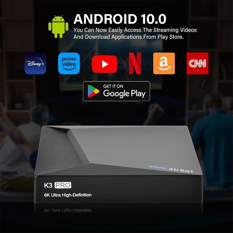 2026 Newest 6K HDR Android TV Box Model We2uSat K3pro Satellite TV Receiver gallery