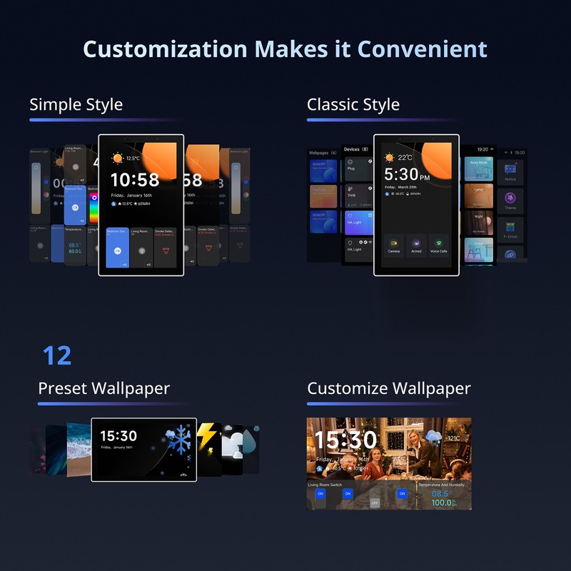 SONOFF NSPanel Pro US Smart Home Control Panel Via Matter Apple Home,eWeLink APP gallery