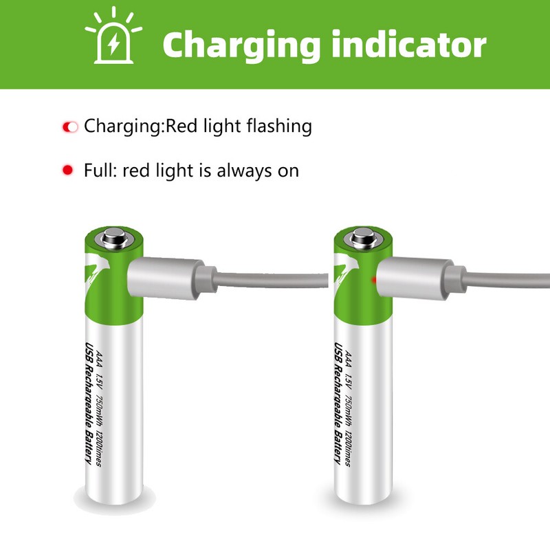 2-4PCS 1.5V 750/2600mWh AA / AAA Battery USB Rechargeable Lithium ion Batteries gallery
