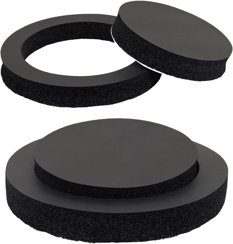 2× ﻿6.5″ Car Door Speaker Foam Ring Self Adhesive High Rebound Soundproof Sponge