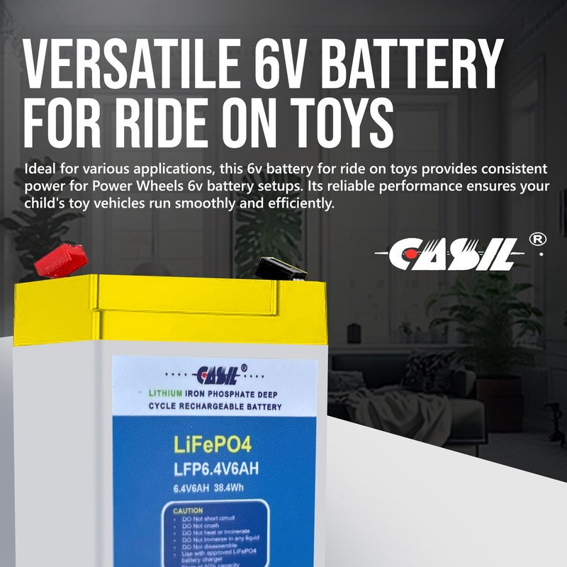 Casil 6v 6ah rechargeable lithium iron phosphate lifepo4 battery gallery