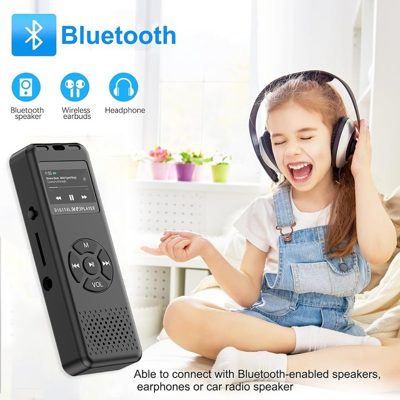 Portable Bluetooth MP3 Player HIFI Music Speakers 64GB Media FM Radio Recorder gallery