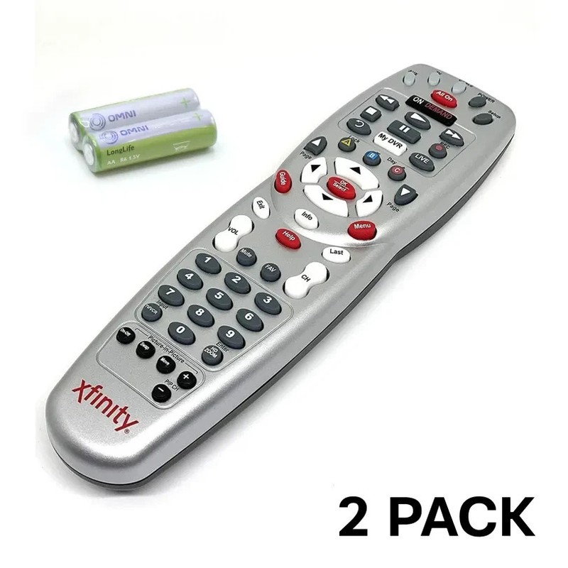 Pack of 2 Xfinity Comcast DCX Universal Remote Control with Batteries Included