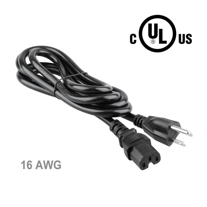 6ft UL 16AWG AC Power Cord for Cisco CAB-9K12A-NA NEMA 5-15P to IEC C15 Notched