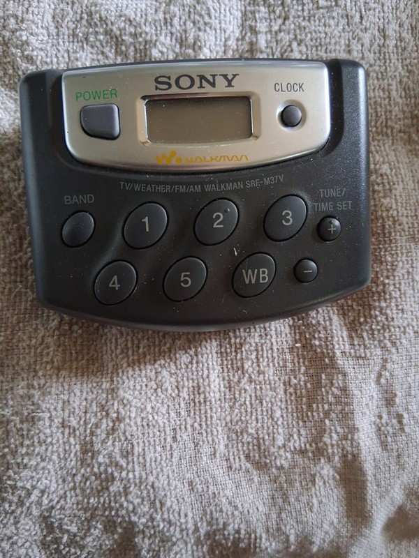 Sony Walkman SRF-M37V Portable AM/FM Weather Band Radio Digital Tuning Belt Clip