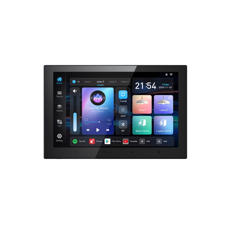 8 inch Smart Wall Amplifier WiFi Tuya BT HD Touch Home Theater Background MusirY