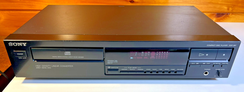 Vintage JAPAN Single One 1 Disc Sony Compact Disc CD Player 1990s 90s NEW BELT