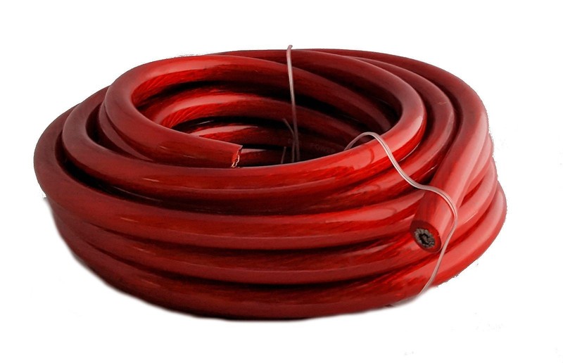 IMC AUDIO 0 Gauge 20′ Ft Ground Wire Cable Red Power Car Audio Amp Awg