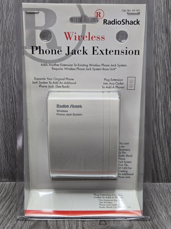 Wireless Phone Jack Extension Brand New – RadioShack Cat. No. 43-161 Add A Line