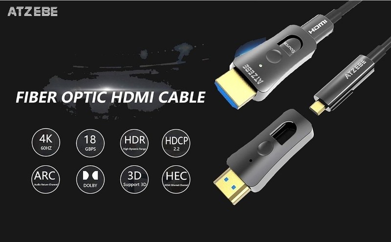50ft Fiber Optic HDMI Supports 4K60Hz, 4:4:4, 18Gbps, HDR, Dolby Vision, HDCP... gallery
