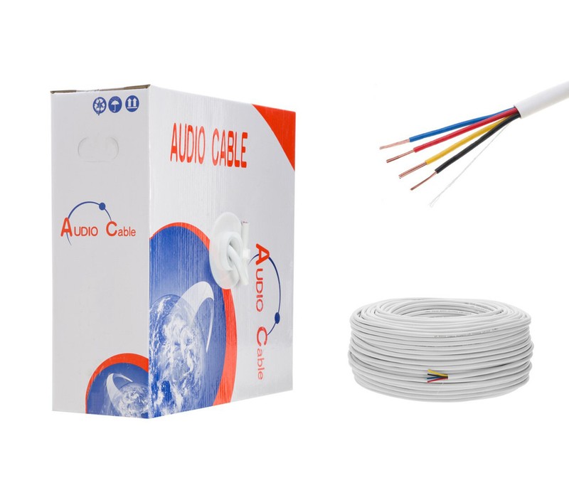 16AWG Speaker Wire 250ft CL2 Rated 16/4 Gauge In-Wall Bulk Audio Cable White