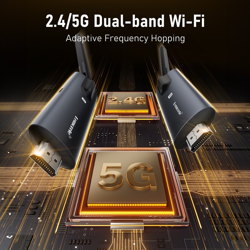 Lemorele R1040 WirelessHDMI 1080P60Hz 100M 2.4G+5G WiFi for TVProjector Display gallery