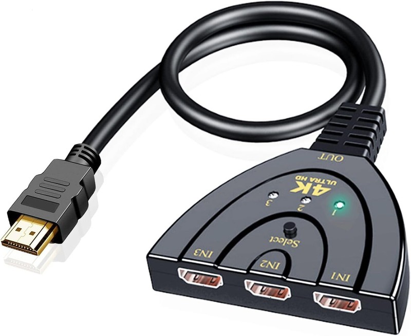 3 Port HDMI Splitter Cable 1080P Switch Switcher HUB Adapter for HDTV PS4 Xbox