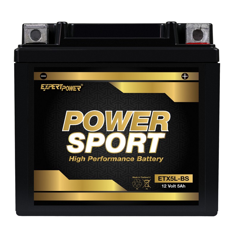 YTX5L-BS 12V 5AH Battery Replacement for ES5L-BS, PTX5LBS, PTX5L-BS
