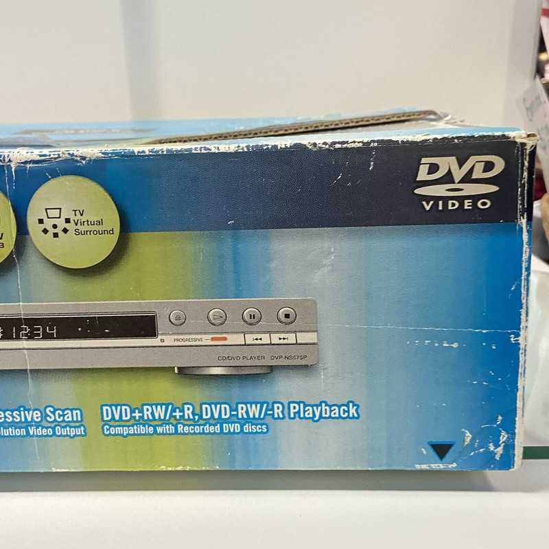 New Unopened SONY DVP-NS575P CD DVD Player Silver CD-R/RW jpg & mp3 UGLY Box! :)