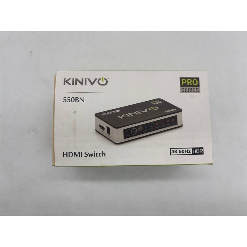KINIVO 550BN PRO SERIES 5 Port HDMI Switch 4K 60Hz HDR 18Gbps HDCP 2.2
