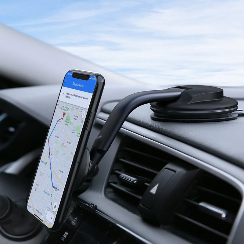 360° Adjustable Magnetic Car Mount Charger Phone Holder for iPhone & Android US