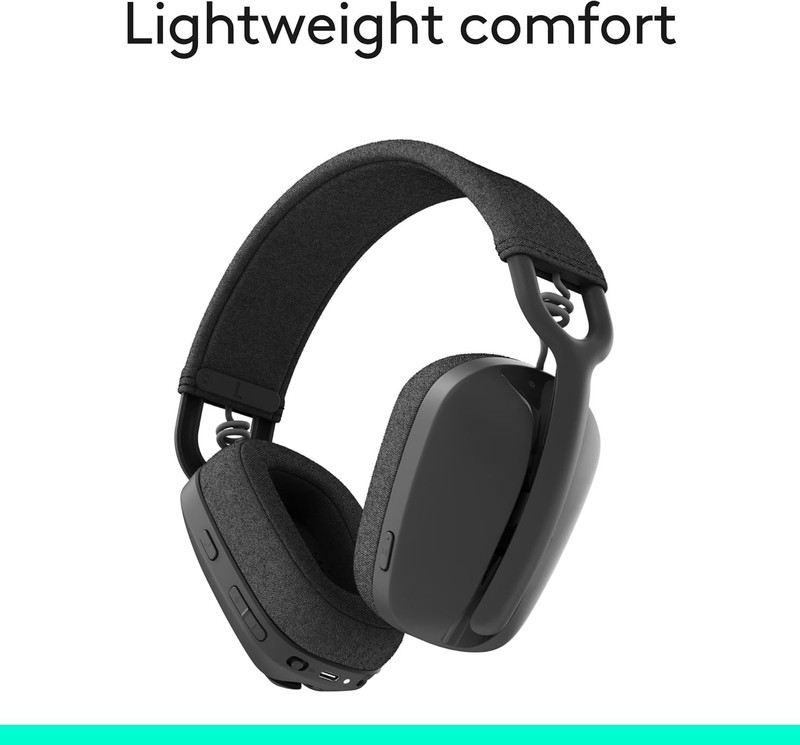 Logitech Zone Vibe 100 Lightweight Wireless Over Ear Headphones Mac/PC Graphite gallery
