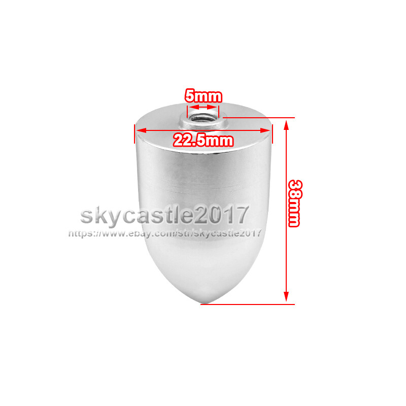 2x Plastic Bullet Head Dust Cap All Aluminum Dust Cap Cover Speaker Repair Part