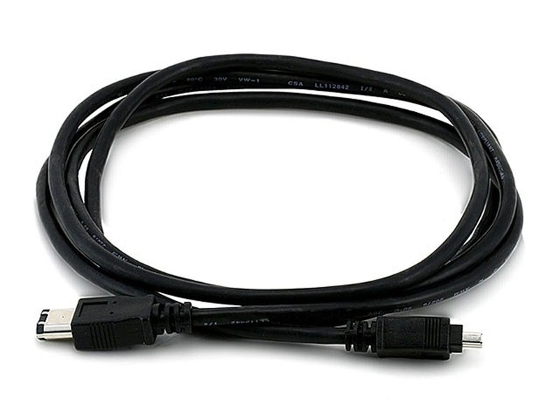 3FT IEEE-1394 FireWire® i.LINK DV Cable 6P-4P M/M – 3ft (BLACK) 10E3-02103