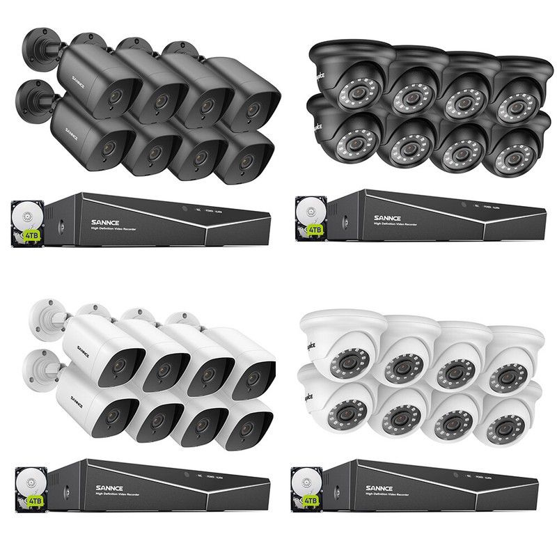 SANNCE H.264+ 16CH DVR 1080P Wired Home Security Camera System Outdoor IR Night gallery